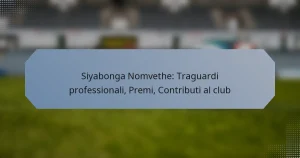 Siyabonga Nomvethe: Traguardi professionali, Premi, Contributi al club